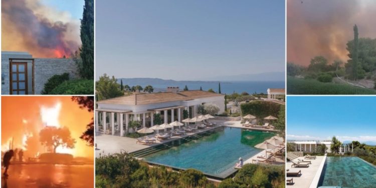 Zjarri del jashtë kontrollit në Greqi, flakët “pushtojnë” hotelet luksoze