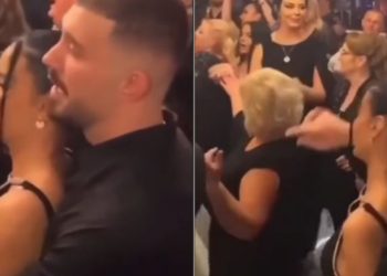 Bora dhe Donaldi e “djegin” në dasmën e Arbër Hajdarit (VIDEO)