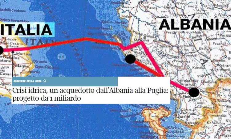 Italia kërkon ujë nga Shqipëria, tubacioni nga Gjirokastra në Salento, projekti në zyrën e Ramës