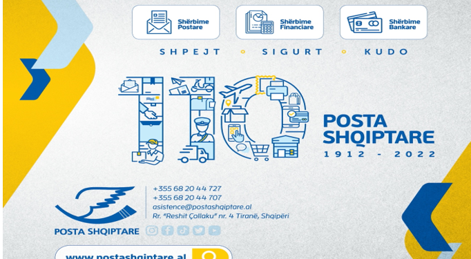 110 vite pasion, traditë dhe zhvillim. 110 vite Posta Shqiptare