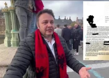 Organizoi protestën në Londër, shqiptari vihet nën hetim për marrjen e shtetësisë britanike