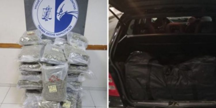 35 kg marijuanë në makinë, arrestohet shqiptari në Greqi
