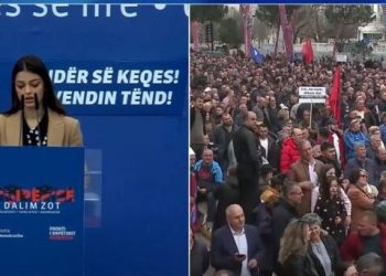 Fjalimin e la përgjysmë, ja çfarë i ndodhi vajzës në protestën e PD (VIDEO)