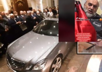 Hoxha që mori dhuratë Mercedesin luksoz, shfaqet duke përdhosur flamurin kombëtar: Është leckë, nuk adhurojmë zogj…