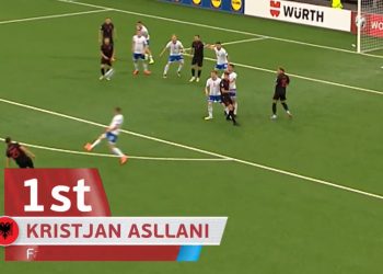 Goli i Kristjan Asllanit shpallet më i bukuri nga UEFA (Video)