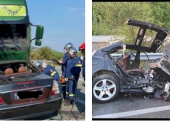 Pamje të rënda/ Ky është "Benzi i vdekjes" që u mori jetën 5 shqiptarëve në Greqi (VIDEO)