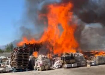 Reagon policia: Zjarri te fabrika e lëngjeve në Libohovë dyshohet të ketë rënë aksidentalisht (VIDEO)