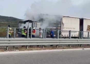 Merr flakë kamioni në autostradë