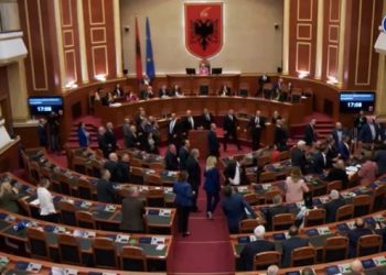 Plas grushti në Parlament (VIDEO)