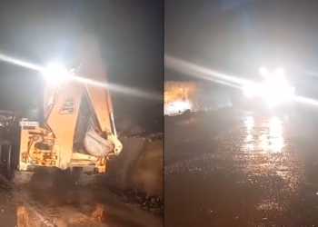 Reshjet intensive, shihni çfarë ndodh në rrugën Përmet-Çarshovë (VIDEO)