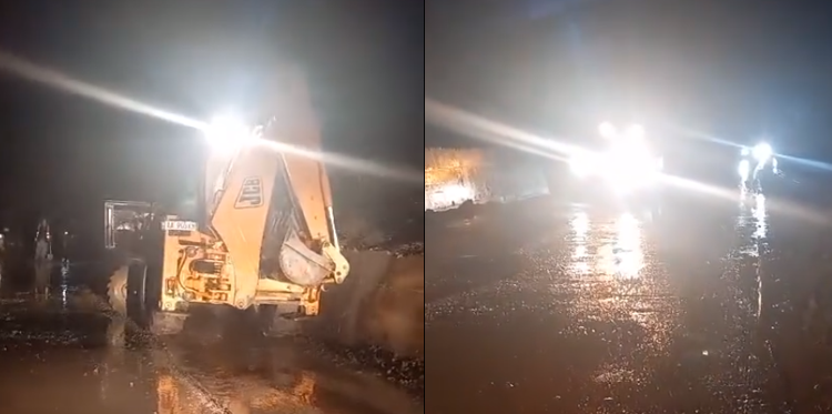 Reshjet intensive, shihni çfarë ndodh në rrugën Përmet-Çarshovë (VIDEO)