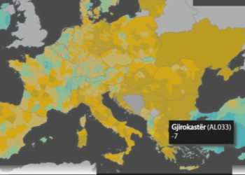 Shifra dramatike/ Gjirokastra në rajonet me rënien më të lartë të popullsisë