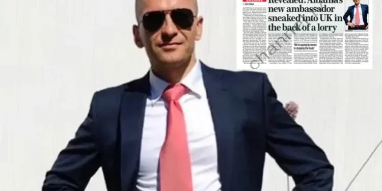 Gazeta Britanike: Ambasadori i ri i Shqipërisë në Londër u fut në Angli me kamion