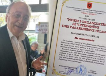 Gazetari Kristo Mërtiri nderohet me titullin e lartë, shkruan prej 50 vitesh për LANÇ