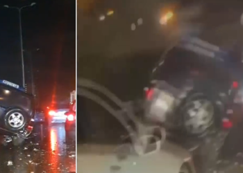 Aksidentohet makina e eskortës së gjyqtares që do të marrë vendimin për Sali Berishën (VIDEO)