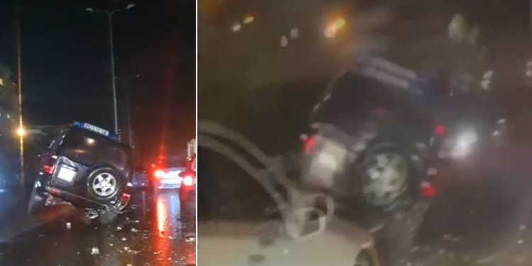 Aksidentohet makina e eskortës së gjyqtares që do të marrë vendimin për Sali Berishën (VIDEO)