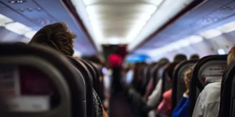 Momente tmerri në avion, shihni gjarprin mbi kokat e pasagjerëve (VIDEO)