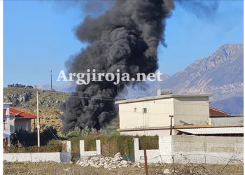 Zjarr në Lazarat, dyshohet se po digjen goma (FOTO)