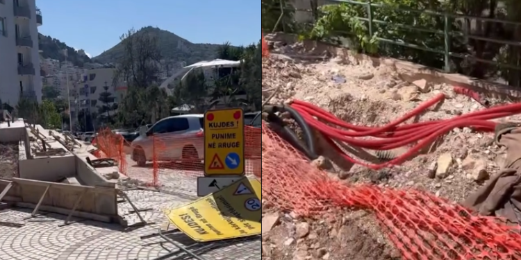 Erisa Xhixho në Sarandë: Rrugët e hapura, pluhur e kaos me trafikun në prag të sezonit turistik (VIDEO)
