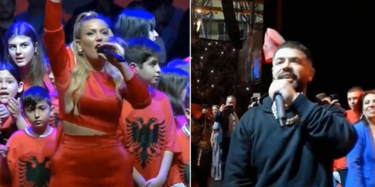 Shqiptarët presin me brohorima Ramën në Athinë, Noizy dhe Era Rusi ndezin stadiumin ‘Galatsi’ (VIDEO)