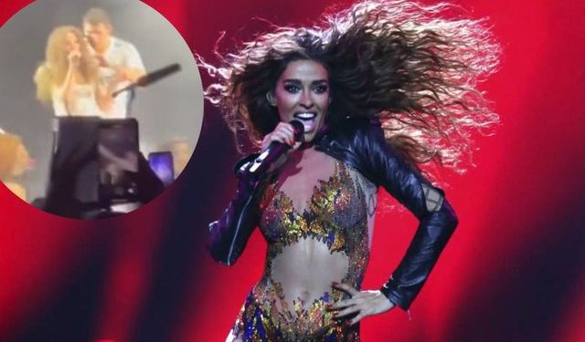 Skandali në Greqi/ Djali i pronarit të Olympiacos ngacmon në skenë këngëtaren shqiptare, Eleni Foureira. Mediat greke heshtin për dhunën dhe nuk guxojnë t’i përmendin emrin miliarderit grek (VIDEO)