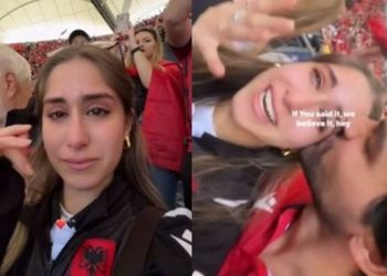 Tifoze e zjarrtë e kombëtares, vajza e Sylvinhos shpërthen në lot pas shënimit të golit (VIDEO)