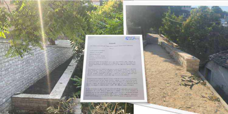 Investimi në sheshin “Çerçiz Topulli”, banorë të lagjes “Meçite” peticion Fondit Shqiptar të Zhvillimit dhe Bashkisë Gjirokastër: Hiqni rambën bllokuese!