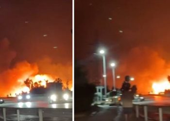 Zjarr i madh në magazinën e përpunimit të lëndëve drusore