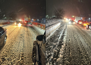 Kolaps me trafikun në Përrenjas, shoferët në radhë kilometrike mes dëborës