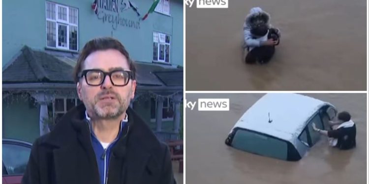 Njihuni me Çimin, heroi shqiptari në Britani. Hyri në ujin e rrëmbyeshëm dhe shpëtoi gruan që po mbytej brenda në makinë (VIDEO)