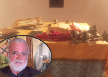 Dy të rinj në Ksamil sulmojnë një kishë, kërcënojnë dhe kujdestarin (FOTO)