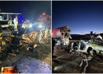 Aksidenti tragjik, 4 të rinj digjen brenda makinës pasi u përplasën me betonieren