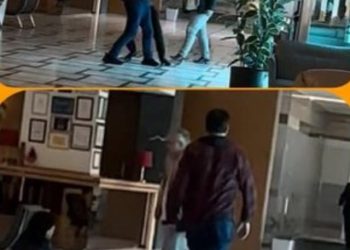 Analisti gjuan me shkelm Kujtim Gjuzin në hollin e hotelit (VIDEO)