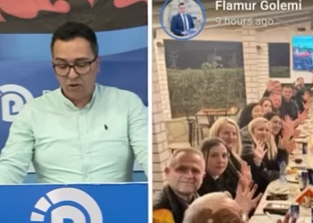 Opozitë e fortë në Gjirokastër, PD pyet Flamur Golemin kush pagoi darkën me qofte dhe pica (VIDEO)