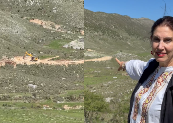 Kumbaro në fshatin Golëm: Nis projekti i rrugës që lidh Malësitë e Tepelenës me Gjirokastrën (VIDEO)