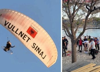 Për pak kthehet në tragjedi, rrëzohet parashutisti që bënte fushatë për deputetin e PS (VIDEO)