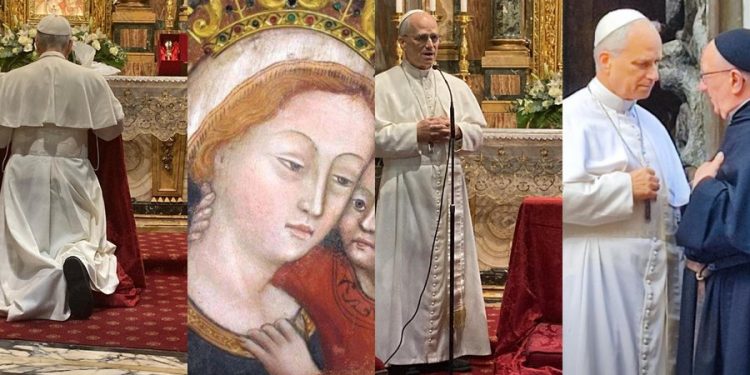 Dalja e parë jashtë Vatikanit, Papa Leoni XIV viziton Zojën e Shkodrës në Genazzano