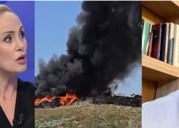 zjarri te plehrat në Vlorë