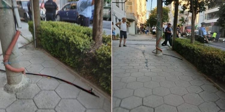 Shkëndijë elektrike dhe shpërthim, çfarë ndodhi pak më parë në qendër të Shëngjinit