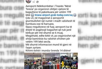 “Shiten valixhet e harruara në Rinas?!” Faqja është mashtrim, kujdes nga njoftimi i rremë që qarkullon në rrjetet sociale
