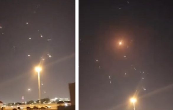 Publikohen pamjet/ Momenti kur raketat iraniane fluturojnë mbi Katar gjatë sulmit në bazën amerikane