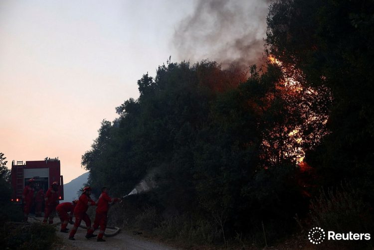 Orë dramatike në Delvinë, Reuters sjell imazhe nga lufta me zjarrin (FOTO)