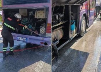 Merr flakë autobusi në rrugën Kardhiq-Delvinë, pasagjerët dalin jashtë