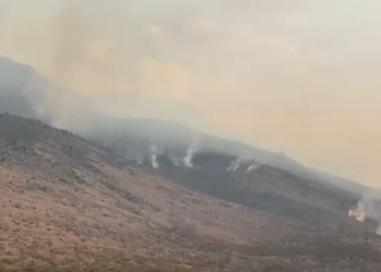 Zjarr i madh në Konispol, banorët largohen me urgjencë nga shtëpitë