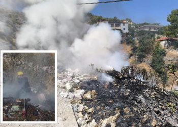 Gjirokastër, zjarr në lagjen “Granicë”