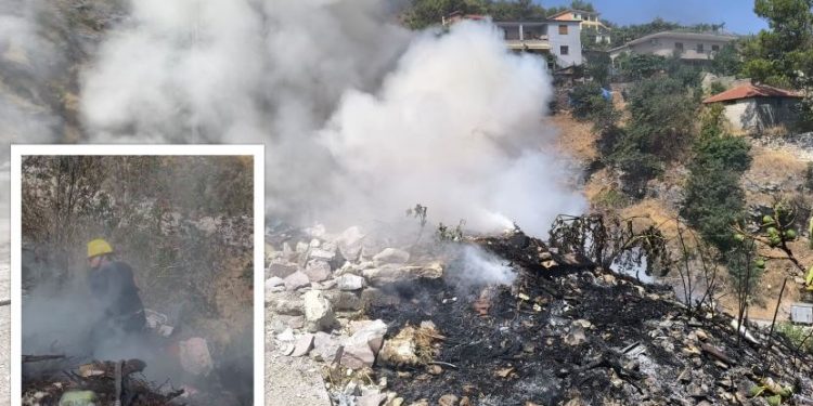 Gjirokastër, zjarr në lagjen “Granicë”