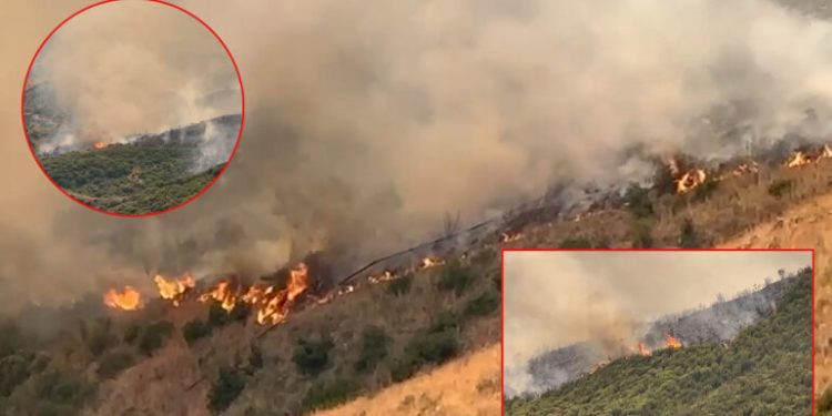 Zjarr masiv, Ministria e Mbrojtjes urdhëron evakuimin e 3 fshatrave në Delvinë