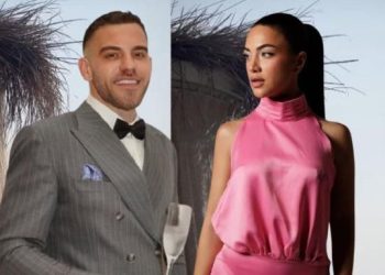 FOTO/ Më të afërt se kurrë: Sara Hoxha dhe Erik Fullani kapen në momente intime në bregdet