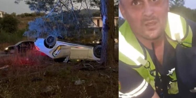 Ky është polici “hero”, shpëtoi tre të rinjtë nga aksidenti tragjik (VIDEO)