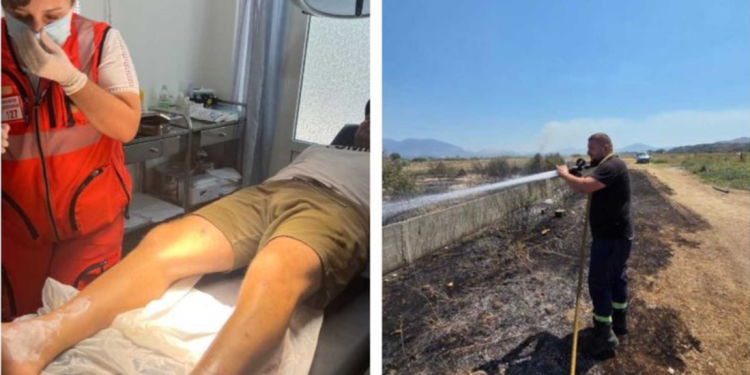 Shkoi të ndihmonte kolegët, pëson djegie komandanti i zjarrfikësve në Delvinë